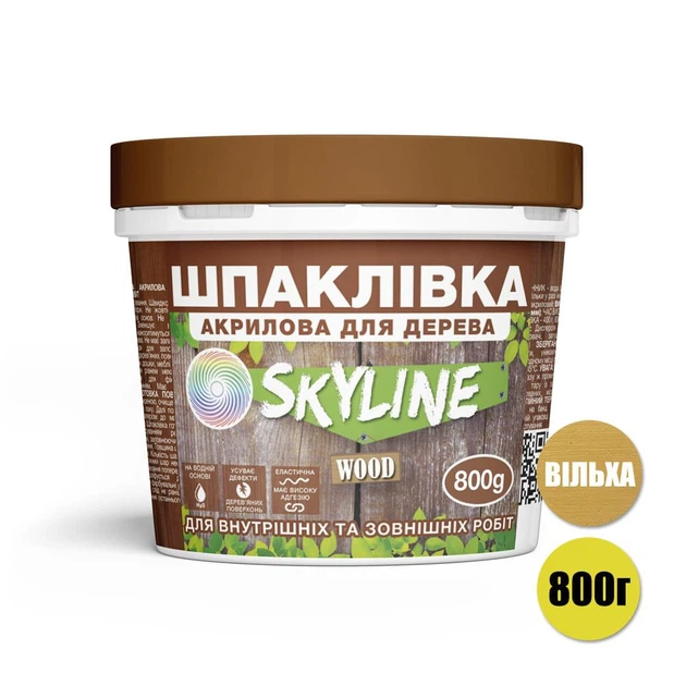 Шпаклевка для дерева готовая к применению акриловая SkyLine Wood Ольха 800 г - изображение 2