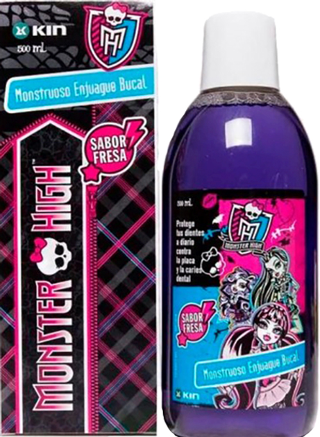 Ополіскувач для порожнини рота Kin Monster High Strawberry Mouthwash 500 ml (8436026212097) - зображення 1