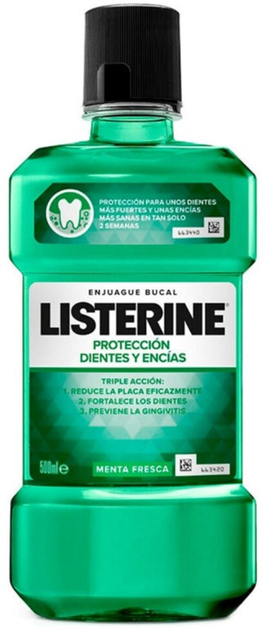 Ополіскувач для порожнини рота Listerine Teeth And Gums Mouthwash 500 ml (8412101094000) - зображення 1