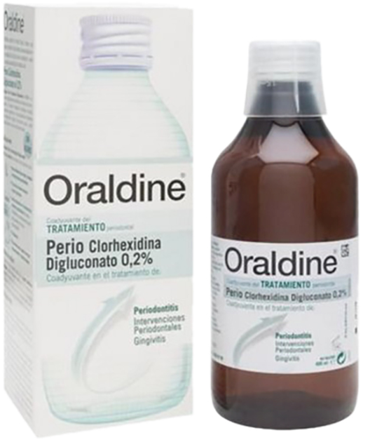 Płyn do płukania ust Oraldine Perio Chlorhexidine Mouthwash 0,2 400 ml (8470003757256) - obraz 1