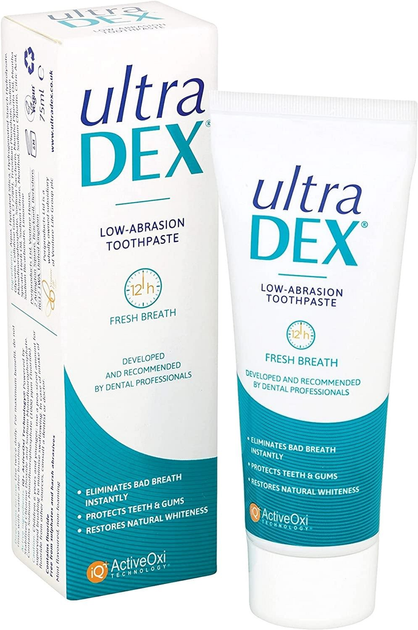 Зубна паста Activeoxi Ultradex Low Abrasion Toothpaste 75 мл (5060050350680) - зображення 1
