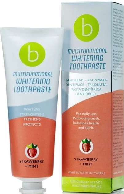 Зубна паста Beconfident Multifunctional Strawberry + Mint Whitening Toothpaste 75 мл (7350064167601) - зображення 1