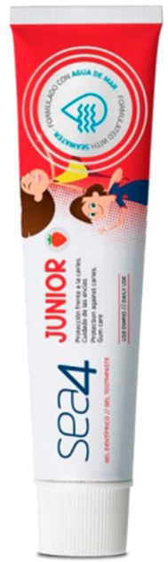 Pasta do zębów dla dzieci SEA4 Junior Toothpaste Strawberry Flavour 75 ml (8437016201381) - obraz 1