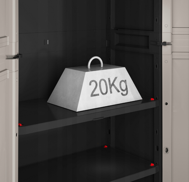 Шафа пластикова Keter Armadio Pro Alto 173 x 68 x 39 см макс. 20 кг на полицю - изображение 6