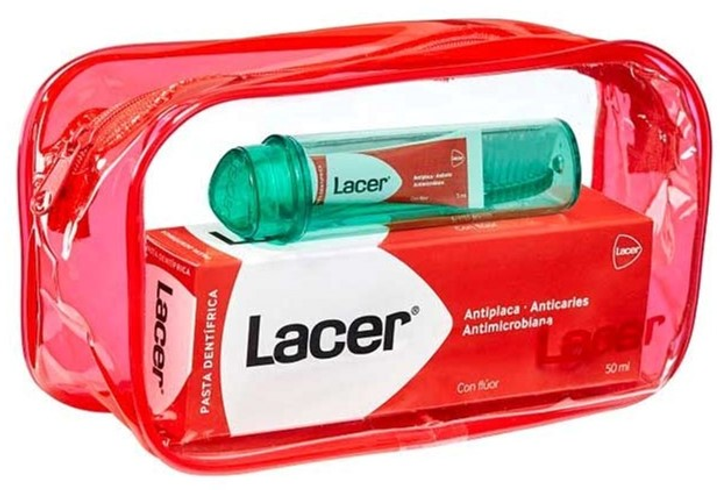 Зубний набір Lacer Travel Toilet Bag Paste 50 ml and Mouthwash 10 ml (8430340032836) - зображення 1