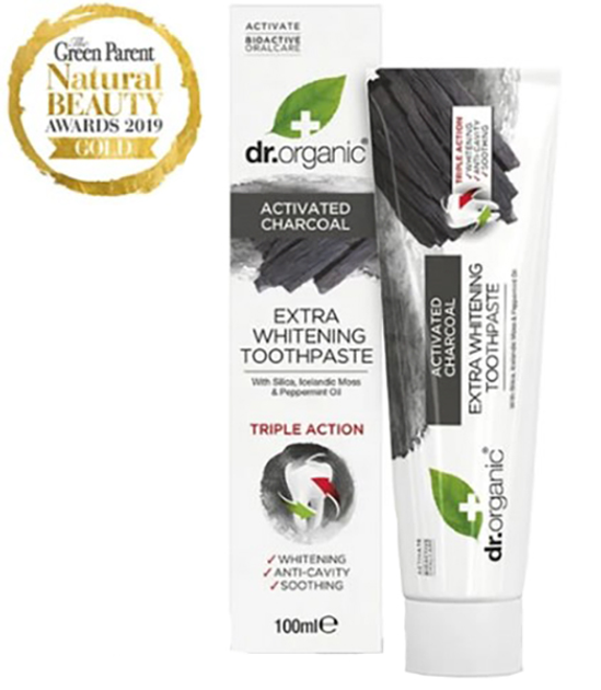 Зубна паста Dr. Organic Charcoal Toothpaste 100 ml (5060391844213) - зображення 1