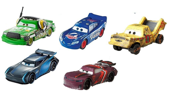  3   Cars 3 Die-Cast Collection 5 Pack TACO Jackson  Storm Chick Hicks Fabulos Lightning McQueen Aaron Clocker 48 Mattel       - ROZETKA    Superraretoys