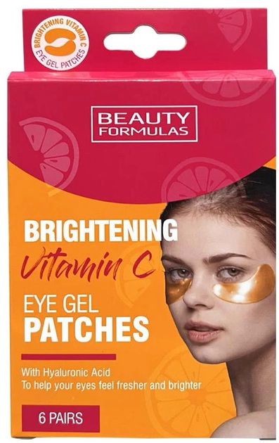 Żelowe rozjaśniające płatki pod oczy z witaminą C Beauty Formulas 6 par (5012251013536) - obraz 1