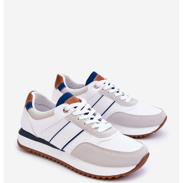 Buty sportowe męskie na platformie do kostki Scotty 45 Białe (5905677432008) - obraz 3