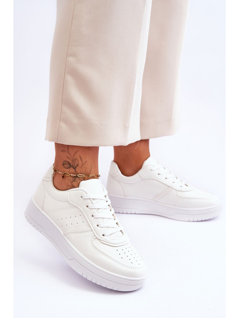 Sneakersy damskie z eko skóry Feel It 40 Białe (5905677123043) - obraz 4