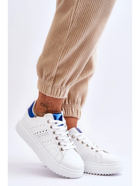 Sneakersy damskie do kostki Be First! 37 Biały/Niebieski (5905677117592) - obraz 5