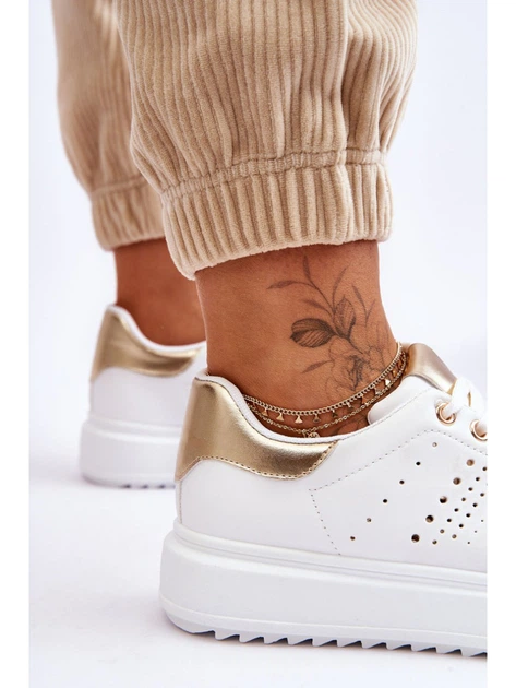 Sneakersy damskie do kostki Be First! 37 Biały/Złoty (5905677117530) - obraz 7