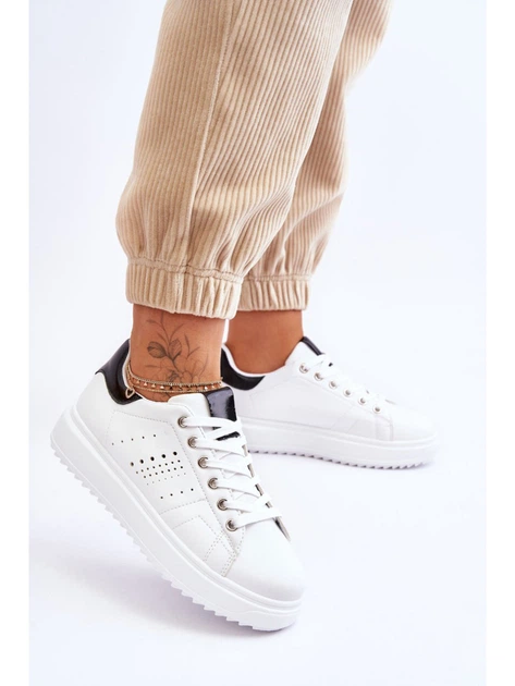 Sneakersy damskie do kostki Be First! 40 Biały/Czarny (5905677117509) - obraz 4