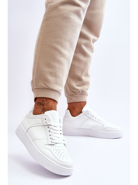 Sneakersy damskie z eko skóry do kostki Larena 38 Białe (5905677000207) - obraz 4