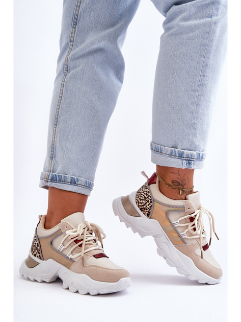 Sneakersy damskie Corena 37 Beżowe (5905677458619) - obraz 7