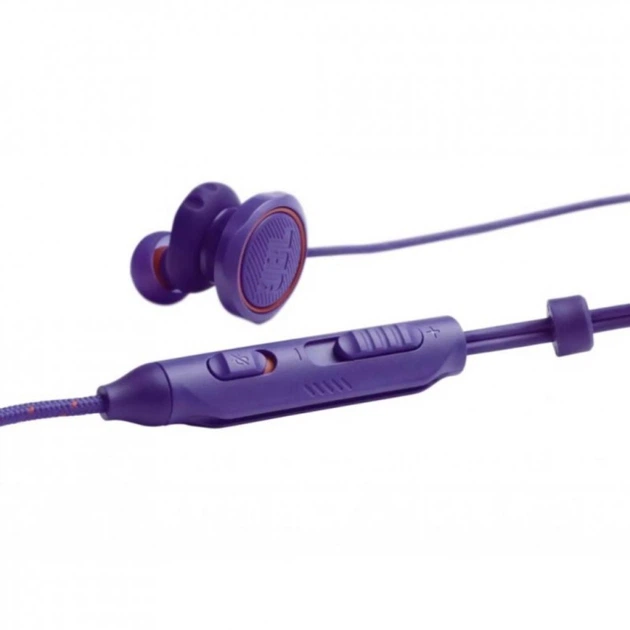 Наушники проводные вакуумные с микрофоном JBL Quantum 50 Purple (JBLQUANTUM50PUR), для геймеров, 20 Гц-20 кГц, регулятор громкости, ответ на звонок - Фото 5 Наушники проводные вакуумные с микрофоном JBL Quantum 50 Purple (JBLQUANTUM50PUR), для геймеров, 20 Гц-20 кГц, регулятор громкости, ответ на звонок - изображение 5