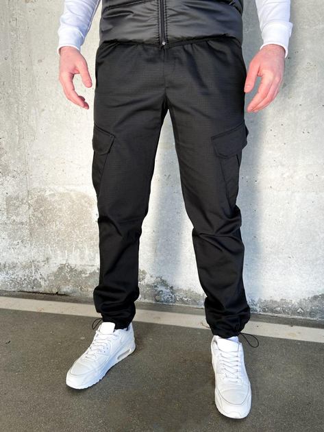 Мужские тактические штаны Карго весенние черные XXL - изображение 1