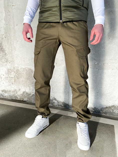 Мужские тактические штаны Карго весенние хаки S - изображение 1