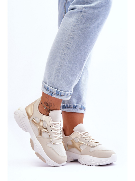 Buty sportowe damskie Cortes 36 Beżowy/Złoty (5905677423808) - obraz 3