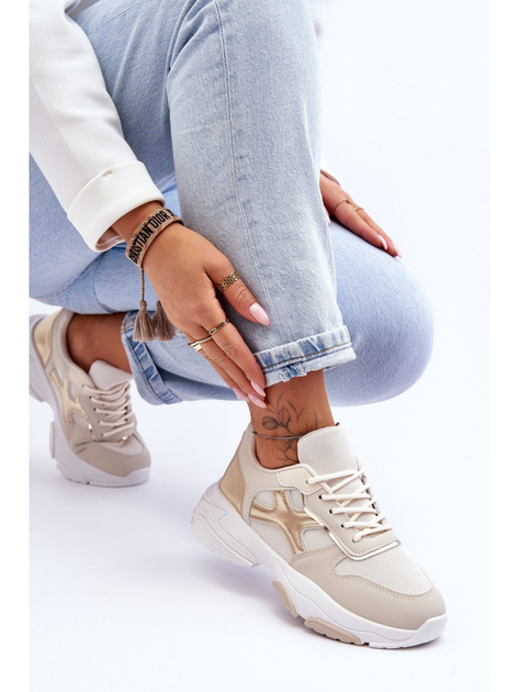 Buty sportowe damskie Cortes 40 Beżowy/Złoty (5905677423846) - obraz 5
