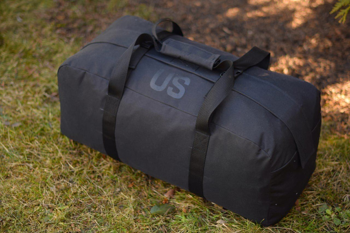 Большой военный тактический баул, сумка тактическая US 130 л цвет черный для передислокации, Баул сумка на 130 литров US, тактическая военная армейская сумка баул, Армейский военный тактический баул, сумка армейская - изображение 2