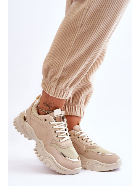 Sneakersy damskie Need It 40 Beżowe (5905677117806) - obraz 5