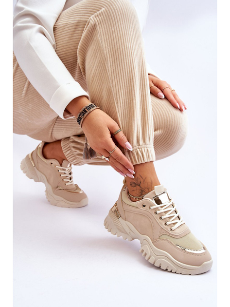 Sneakersy damskie Need It 40 Beżowe (5905677117806) - obraz 6