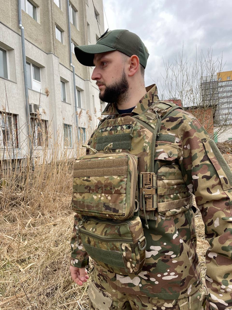 Підсумок чохол під планшет 8-12 дюймів з ременем CORDURA мультикам - зображення 2