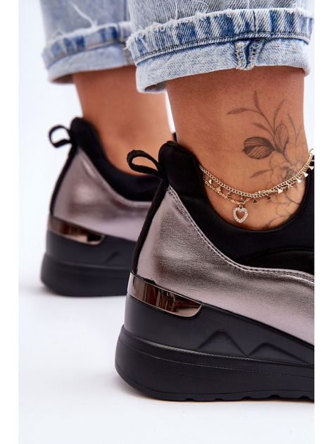 Жіночі сліпони Farro 41 Чорно-сріблясті (5905677426588) - зображення 6