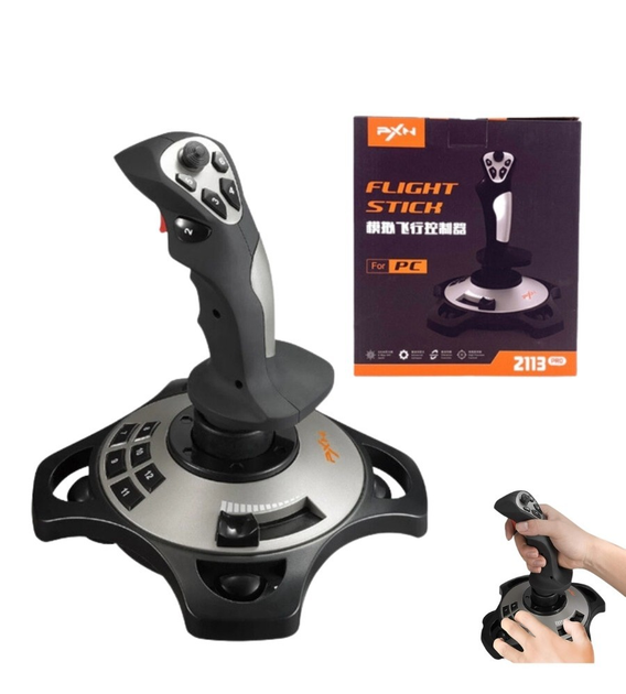 Штурвал джойстик для пк игровой проводной Flight Stick PXN 2113 PRO для ...