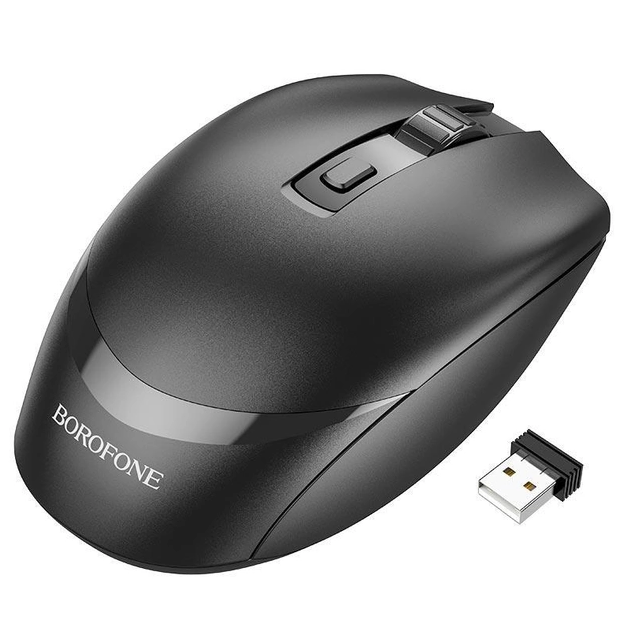 Миша бездротова Borofone Platinum 2.4G business wireless mouse BG7 1600 DPI black - зображення 2