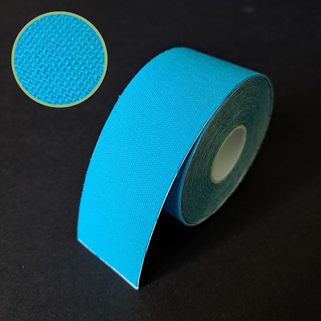 Кинезио тейп лента для тейпирования спины шеи тела 3,8 см х 5 м Kinesio tape SP-Sport Голубой (5503-3_8) - изображение 2