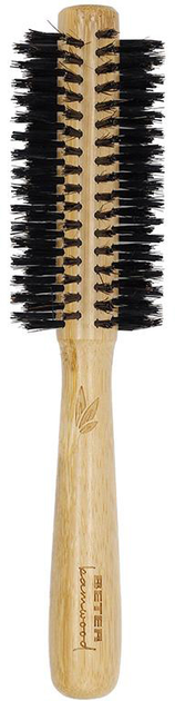 Гребінець для волосся Beter Round Brush Mixed Bristles Oak Wood 45 мм (8412122031213) - зображення 1