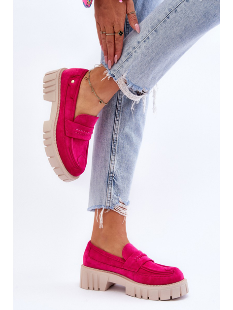 Loafersy damskie na grubej podeszwie Fiorell 41 Fuksja (5905677407006) - obraz 3