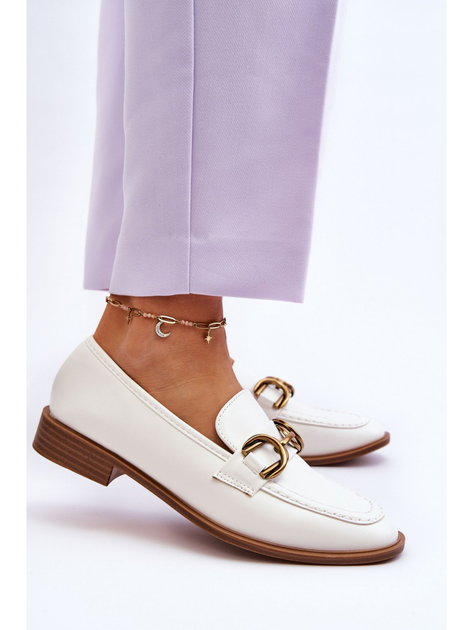 Loafersy damskie Lorien 37 Białe (5905677136067) - obraz 6