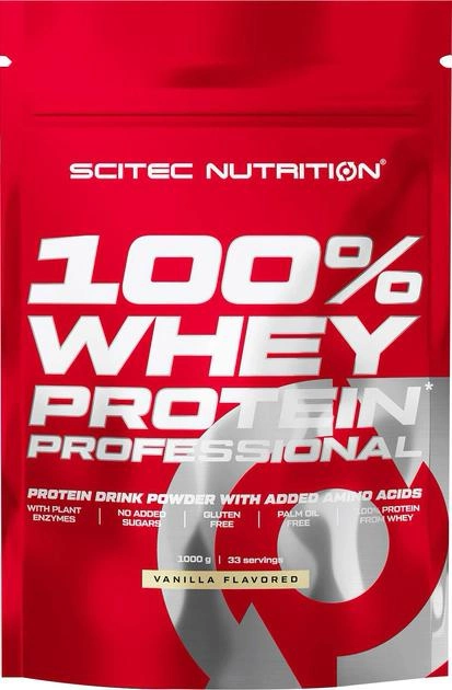 Białko Scitec Nutrition Whey Protein Professional 1000g Truskawkowy (5999100029118) - obraz 1