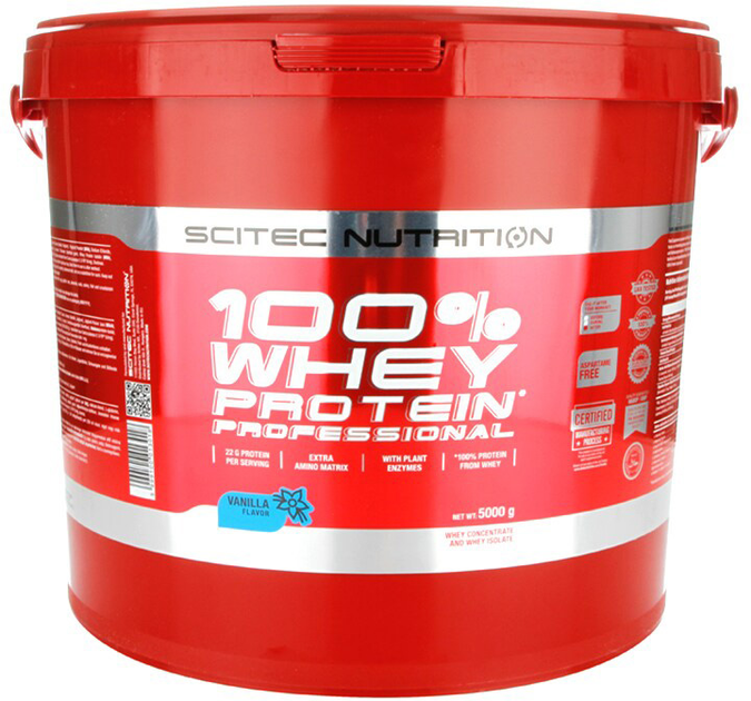 Białko Scitec Nutrition Whey Protein Professional 5000g Waniliowy (5999100021419) - obraz 1