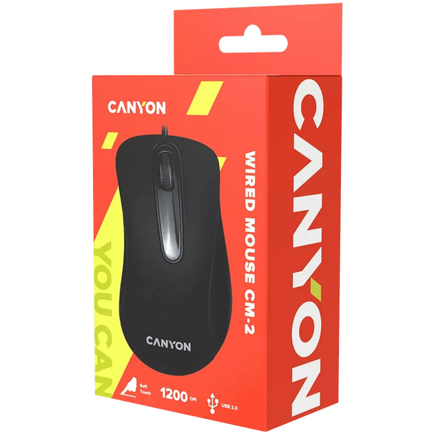 Mysz Canyon CM-2 USB Czarna (CNE-CMS2SP) - obraz 2