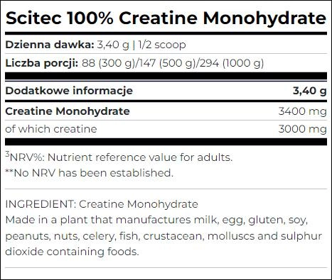 Kreatyna monohydrat Scitec Nutrition 300g (5999100025721) - obraz 2