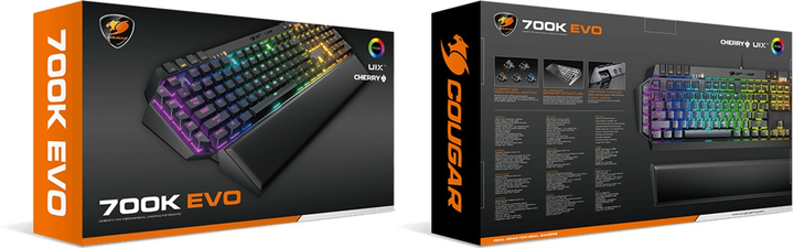 Klawiatura przewodowa Cougar 700K Evo RGB Red Switch USB Czarna (CGR-700KEVO 11) - obraz 7