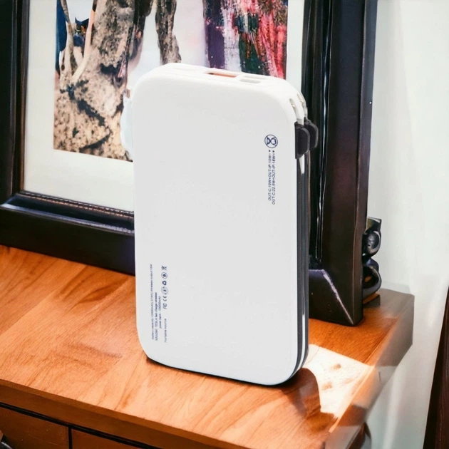 УМБ TESLA Fast Charge Wireless Power Bank 10000mAh (MagSafe) White - зображення 6