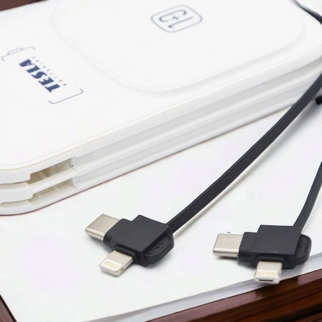 УМБ TESLA Fast Charge Wireless Power Bank 10000mAh (MagSafe) White - зображення 7