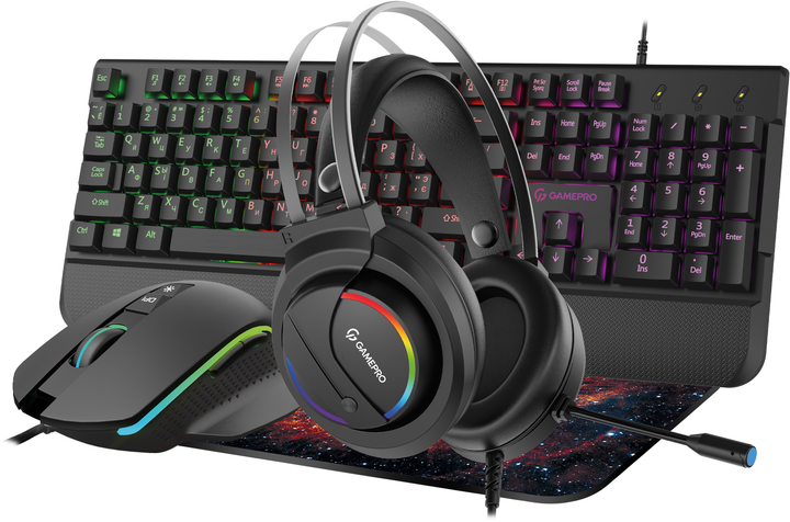 Комплект дротовий GamePro Gameset 4 в 1 USB (GS1252) - зображення 1