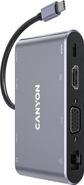 USB-Hub Canyon 8-portowy USB-C Hub DS-14 (CNS-TDS14) - obraz 1