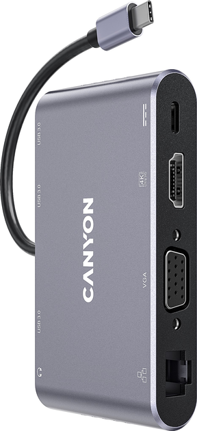 USB-хаб Canyon 8 port USB-C Hub DS-14 (CNS-TDS14) - зображення 1