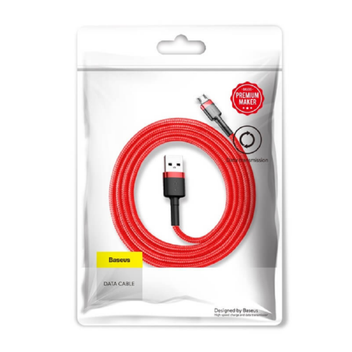 Кабель Micro USB BASEUS cafule 2.4A 1M CAMKLF-B09 red - изображение 3