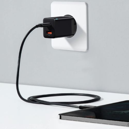 Адаптер BASEUS сетевой Super Si Pro Quick Charge 30W 3A PD/QC CCSUPP-E01 black - изображение 3