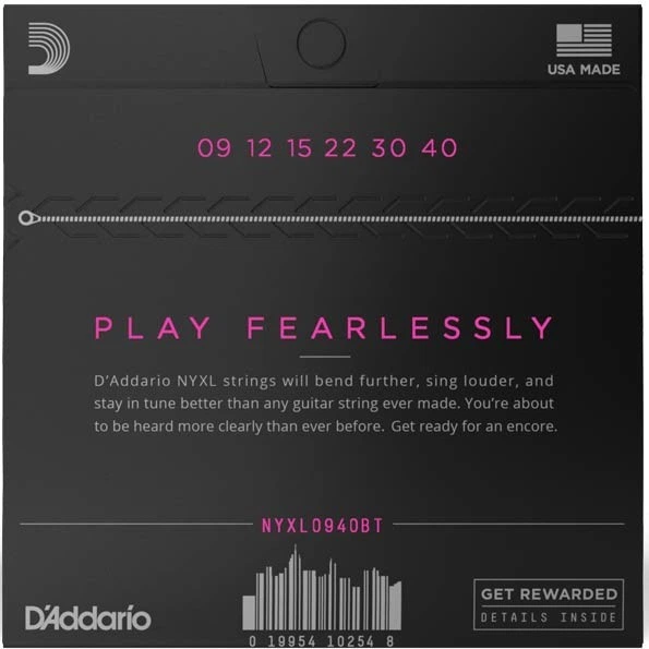 Струны для электрогитары D'Addario NYXL0940BT BALANCED TENSION SUPER LIGHT (09-40) - изображение 3
