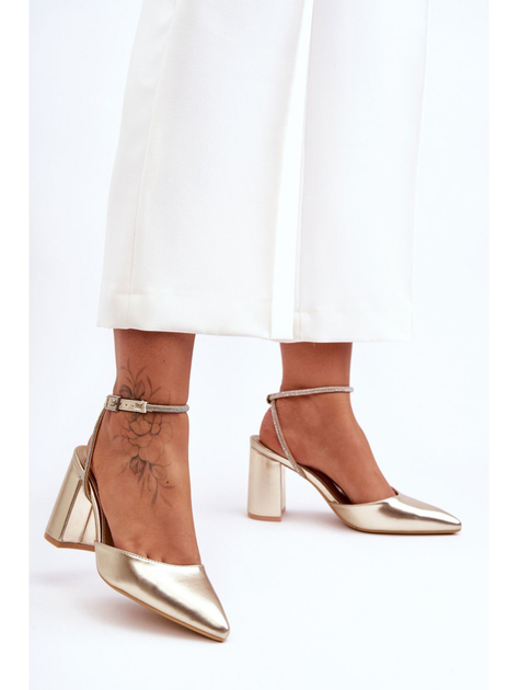 Damskie buty na obcasie Lirosa 39 Złote (5905677459593) - obraz 6