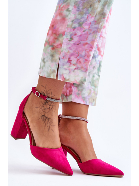 Damskie buty na obcasie Diamond 37 Fuksja (5905677436402) - obraz 4